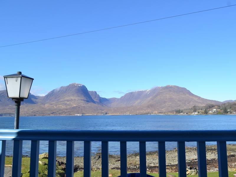 veiw from studio balcony over loch kishorn and applecross hills